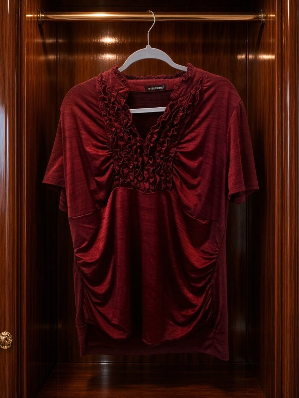 Maurices ruffle v-neck blouse